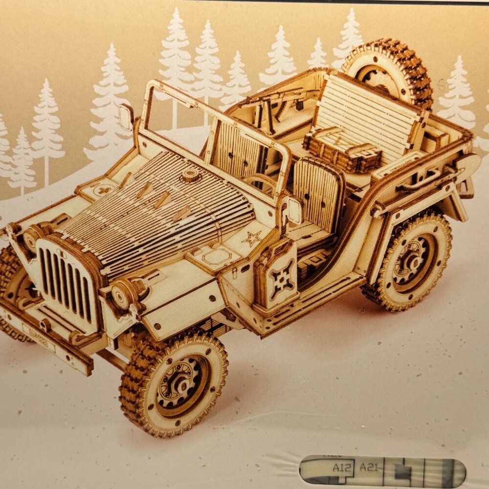 ROKR 1:18 Scale Army Field Car Model Kit 369 Pieces No Glue Needed 4 Hour Assemb - Picture 4 of 6